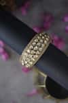 Shop_Paisley Pop_Gold Plated Polki Victorian Bangle _at_Aza_Fashions