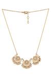 Shop_Zariin_Gold Plated Filigree Pendant Necklace _at_Aza_Fashions