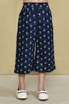 Buy_Samyukta Singhania_Blue Cotton Handblock Print Floral Top With Pant 