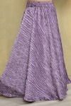 Shop_Petite Pomme_Purple Silk, Cotton Textured One Shoulder Top And Lehenga Set _Online_at_Aza_Fashions
