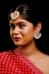 Buy_Ishhaara_Gold Plated Kundans Pearl Chandbalis Set _at_Aza_Fashions