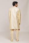 Shop_Aryavir Malhotra_Gold Sherwani Croma Heavy Jacquard Woven Floral With Dhoti Pant _at_Aza_Fashions