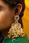 Buy_Kanyaadhan By Dhirajaayushi_Multi Color Beads Floral Shaped Danglers _at_Aza_Fashions