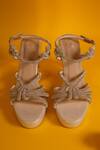 Buy_Sana K Luxurious Footwear_White Rhinestones Embellished Miss D Heels _Online_at_Aza_Fashions