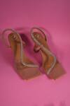 Buy_Sana K luxurious Footwear_Pink Rhinestones Embellished S Strap Heels _at_Aza_Fashions