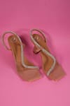 Shop_Sana K luxurious Footwear_Pink Rhinestones Embellished S Strap Heels _Online_at_Aza_Fashions