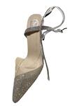 Sana K luxurious Footwear_Silver Rhinestones Embellished Sleek Cheek Heels _Online_at_Aza_Fashions