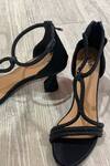 Buy_Sana K luxurious Footwear_Black Embellished Beauty Stone Heels _Online_at_Aza_Fashions