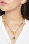 Buy_Zariin_Gold Plated Scorpio Pendant Necklace _at_Aza_Fashions