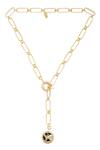 Shop_Zariin_Gold Plated Taurus Pendant Necklace _at_Aza_Fashions