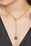 Buy_Zariin_Gold Plated Libra Pendant Necklace _at_Aza_Fashions