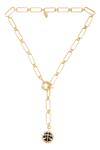 Shop_Zariin_Gold Plated Libra Pendant Necklace _at_Aza_Fashions