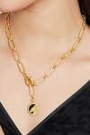 Buy_Zariin_Gold Plated Aries Pendant Necklace _at_Aza_Fashions