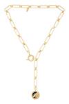 Shop_Zariin_Gold Plated Aries Pendant Necklace _at_Aza_Fashions