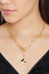 Buy Zariin Gold Plated Aquarius Pendant Necklace at Aza Fashions Buy_Zariin_Gold Plated Aquarius Pendant Necklace _at_Aza_Fashions