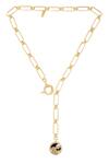 Shop Zariin Gold Plated Aquarius Pendant Necklace at Aza Fashions Shop_Zariin_Gold Plated Aquarius Pendant Necklace _at_Aza_Fashions