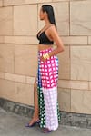 Shop_Aapro_Multi Color Pure Habutai Block Printed Nera Bustier And Flared Pant Set _Online_at_Aza_Fashions