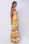 Shop_Ekastories_Yellow 100% Cotton Print Palm Trees Sweetheart Neck Burrawang Maxi Dress _Online_at_Aza_Fashions