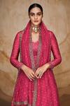 Buy Label Varsha Pink Cotton, Silk, Viscose, Organza Bandhani Print Anarkali Sharara Set Online at Aza Fashions Buy_Label Varsha_Pink Cotton, Silk, Viscose, Organza Bandhani Print Anarkali Sharara Set_Online_at_Aza_Fashions