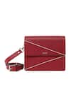 ADISEE_Maroon Diana Mini Leather Bag _Online_at_Aza_Fashions