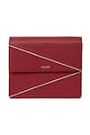 ADISEE_Maroon Diana Mini Leather Bag _at_Aza_Fashions