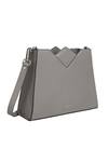 Buy_Adisee_Grey Olivia Structured Leather Bag _at_Aza_Fashions