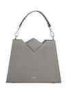 Buy_Adisee_Grey Olivia Structured Leather Bag _Online_at_Aza_Fashions
