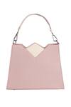 Adisee_Pink Olivia Structured Pastel Leather Bag_Online_at_Aza_Fashions