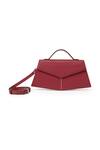 Shop_Adisee_Maroon Fiona Handcrafted Structured Bag_at_Aza_Fashions
