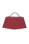 Buy_Adisee_Maroon Fiona Handcrafted Structured Bag_Online_at_Aza_Fashions