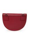 Adisee_Maroon Suzy Leather 3d Structured Bag_Online_at_Aza_Fashions