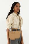 Buy_Adisee_Beige Donna Leather Structured Bag _at_Aza_Fashions