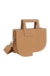 Shop_Adisee_Beige Donna Leather Structured Bag _at_Aza_Fashions