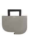 Adisee_Grey Donna Sturdy Handle Structured Bag _Online_at_Aza_Fashions
