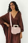 Buy_Adisee_Pink Donna Sturdy Handle Structured Pastel Bag _at_Aza_Fashions