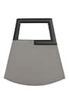Adisee_Grey Jil Leather Geometric Structured Bag _Online_at_Aza_Fashions