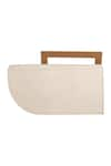 ADISEE_Ivory Emily Structured Leather Clutch Bag _Online_at_Aza_Fashions