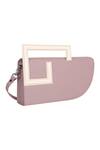 Buy_Adisee_Pink Emily Leather Structured Pastel Clutch Bag _at_Aza_Fashions