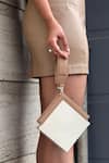 ADISEE_Ivory Cami Leather Geometric Bag _Online_at_Aza_Fashions