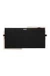 Shop_ADISEE_Black Bianca Leather Clutch Bag _at_Aza_Fashions