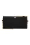 ADISEE_Black Bianca Leather Clutch Bag _at_Aza_Fashions