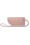 ADISEE_Pink Structured Pastel Leather Sunglass Case _at_Aza_Fashions