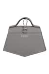 Buy_ADISEE_Grey Fiona Piccola Leather Structured Miniature Bag_Online_at_Aza_Fashions