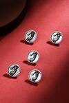 Buy_Cosa Nostraa_Silver Golfer Buttons - Set Of 5 _at_Aza_Fashions