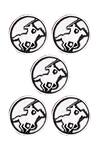 Cosa Nostraa_Silver Warrior Brass Buttons - Set Of 5 _Online_at_Aza_Fashions