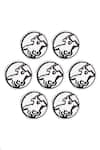 Cosa Nostraa_Silver Warrior Brass Buttons - Set Of 7 _Online_at_Aza_Fashions