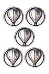 Cosa Nostraa_Silver Air Balloon Buttons - Set Of 5 _Online_at_Aza_Fashions