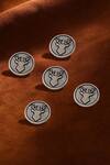 Buy_Cosa Nostraa_Grey Imperial Stag Brass Buttons - Set Of 5 _at_Aza_Fashions