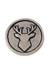 Buy_Cosa Nostraa_Grey Imperial Stag Brass Buttons - Set Of 5 _Online_at_Aza_Fashions