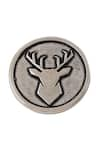 Buy_Cosa Nostraa_Grey Imperial Stag Brass Buttons - Set Of 7 _Online_at_Aza_Fashions